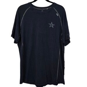 tasc Performance Mens XL TShirt Barrys Bootcamp Heather Navy Blue Bamboo Blend